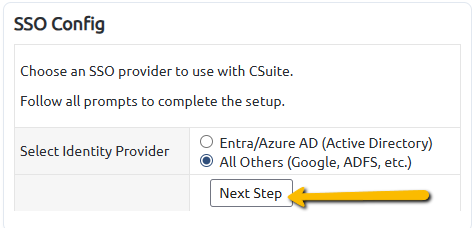 next step button
