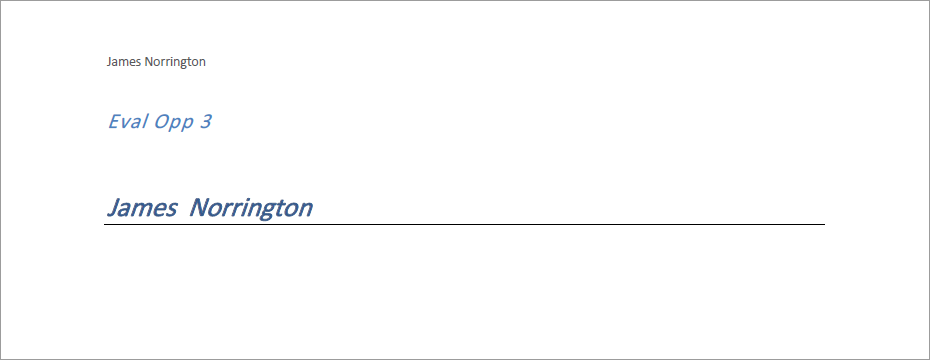 example downloaded evaluator packet
