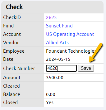 save button