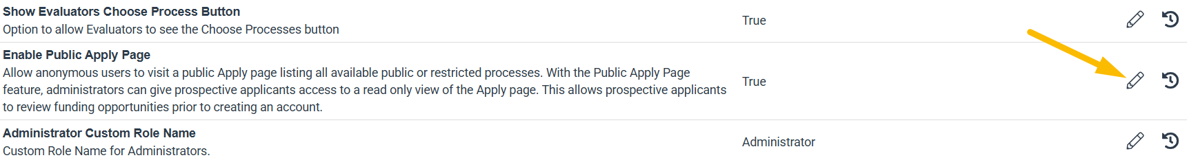 click the pencil icon