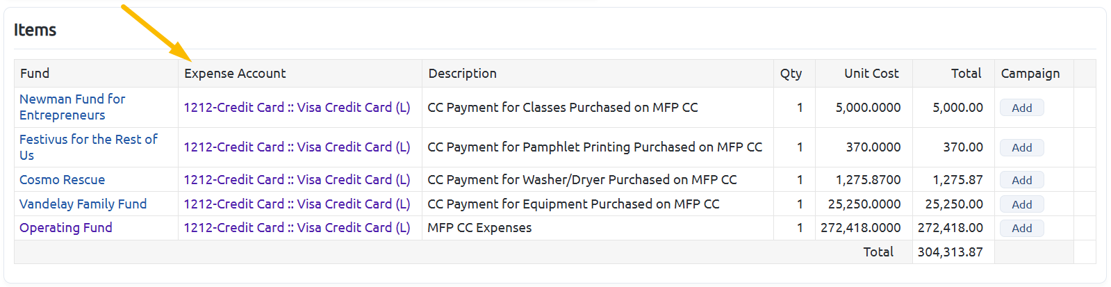 Expense account