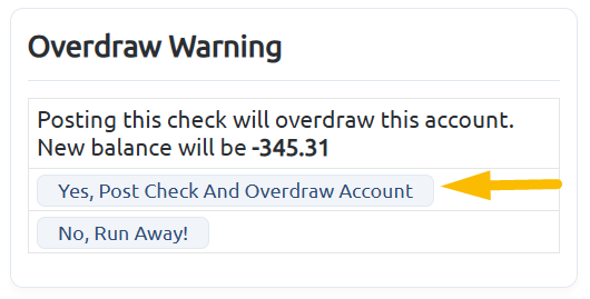 overdraw warning