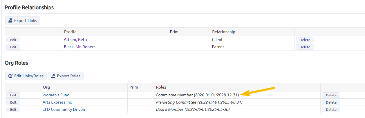 org role committee member