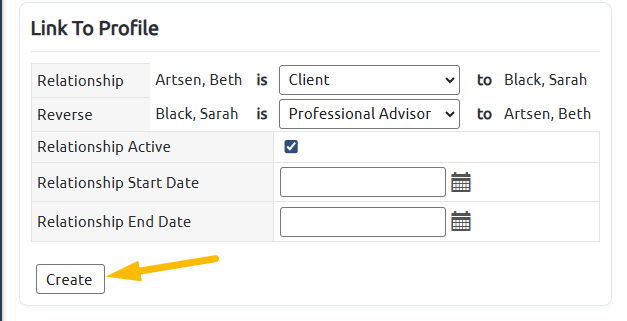 create profile link