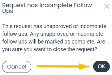 cancel or okay buttons