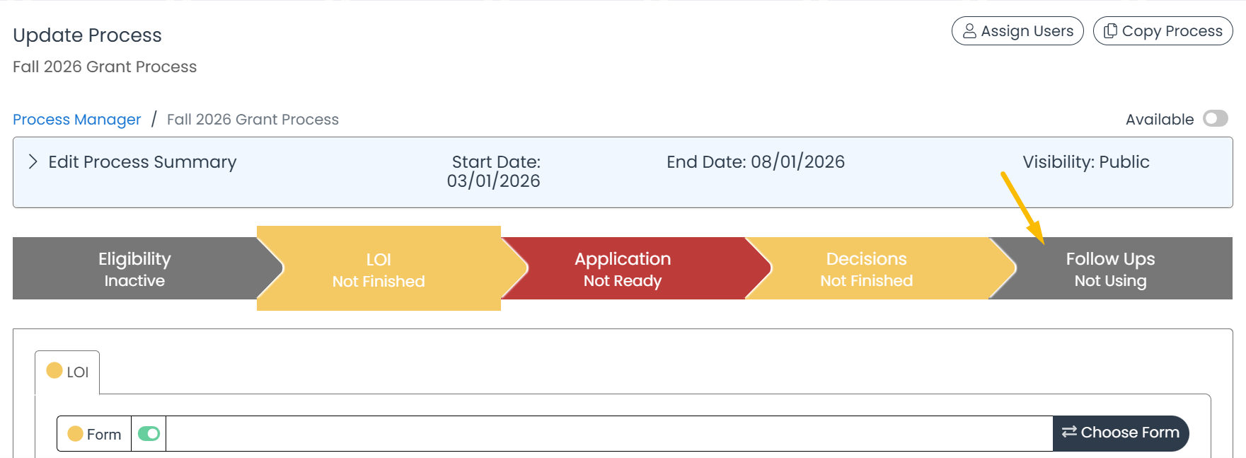 Follow Ups Stage