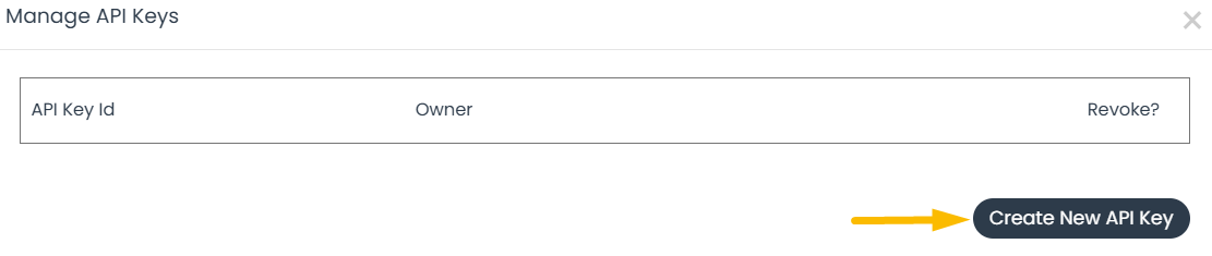 create new API key