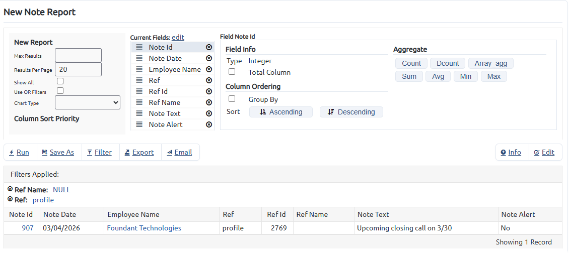 example report
