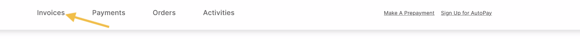 invoices button