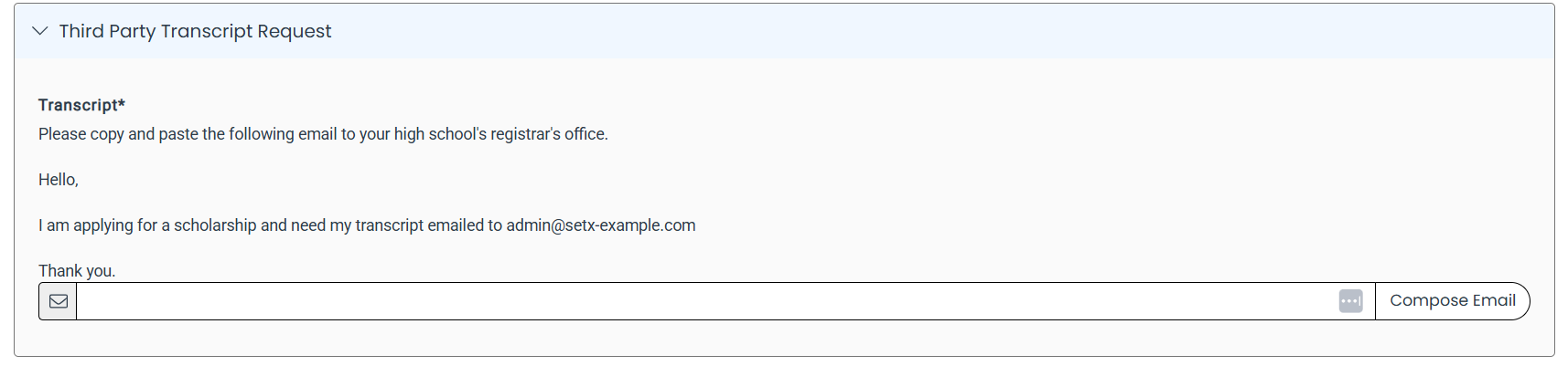 third party request question