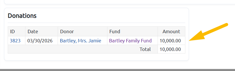 first donation create fund