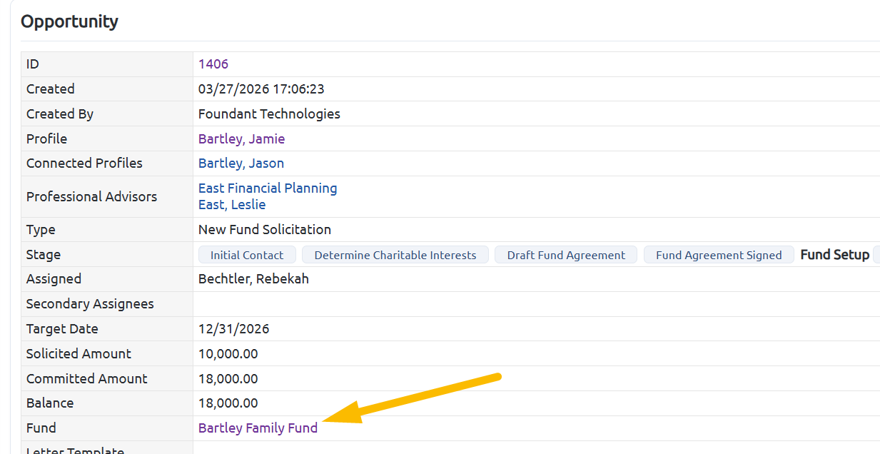 link fund record