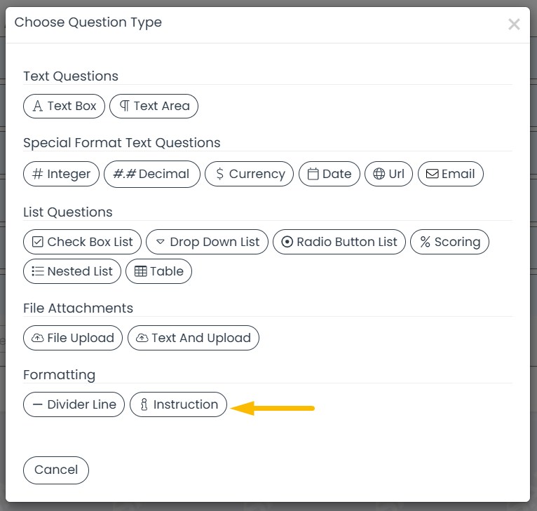 question type