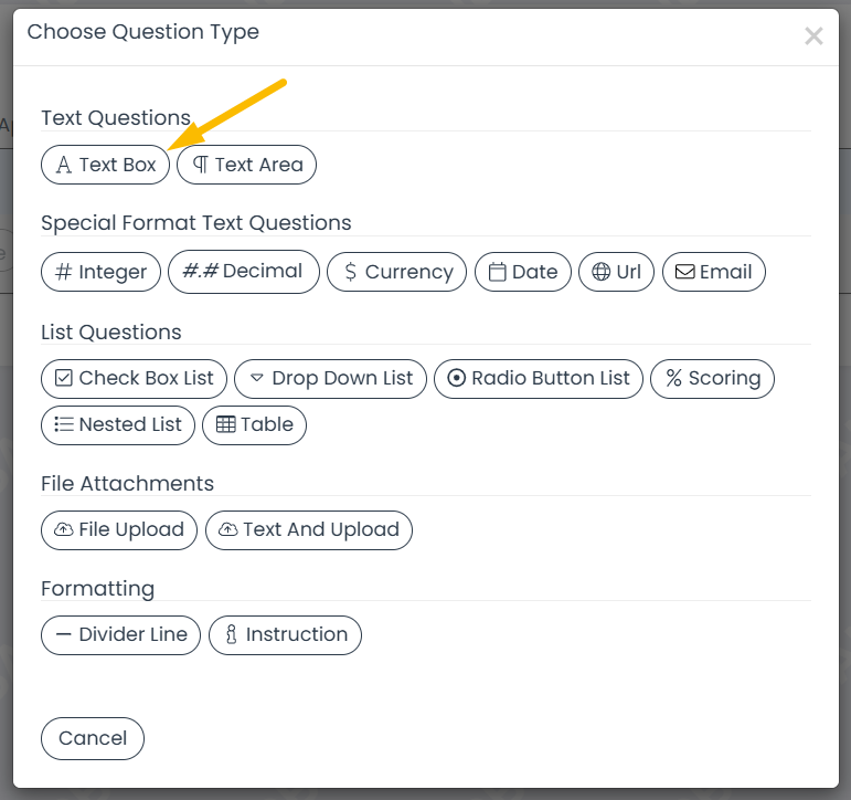 question type