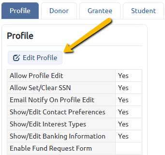 edit profile button