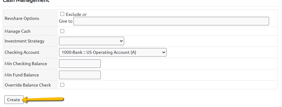 create button