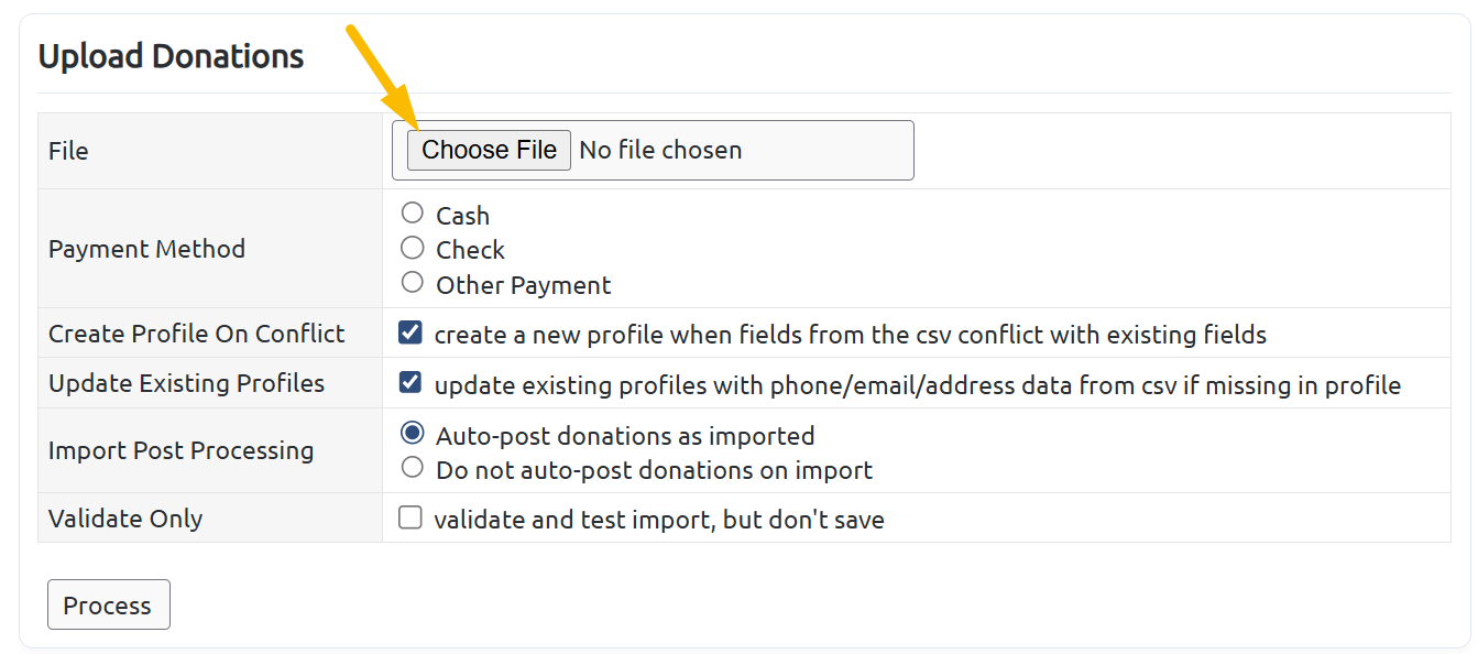 choose file