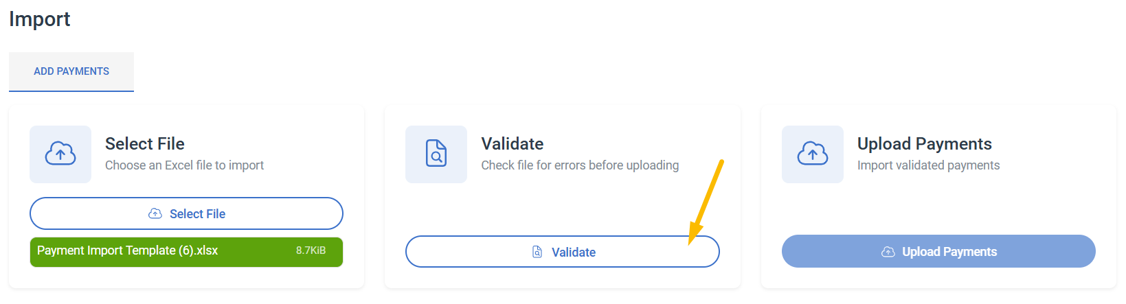 validate button