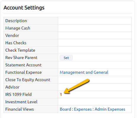 irs 1099 field