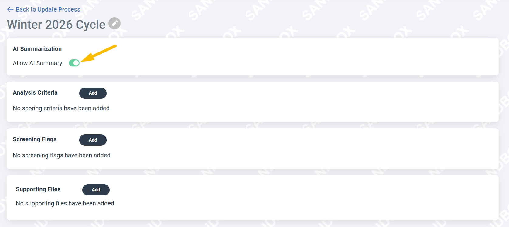 AI summarization toggle