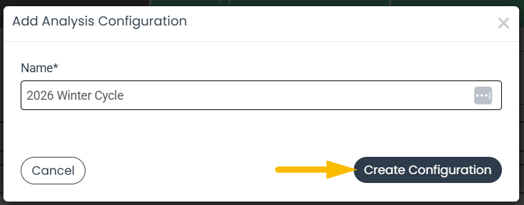 Create configuration button