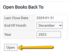 open button
