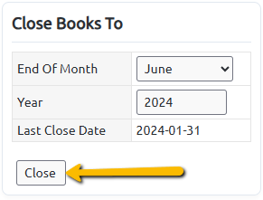 close button