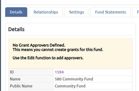 no grant approvers