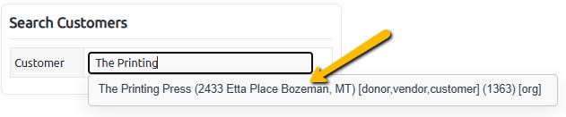 customer name
