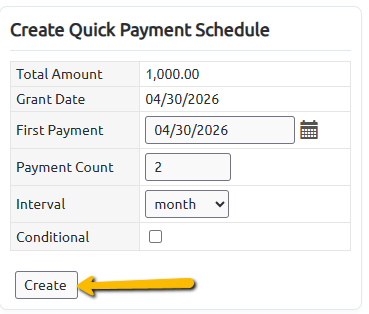 create button