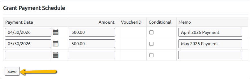 save button