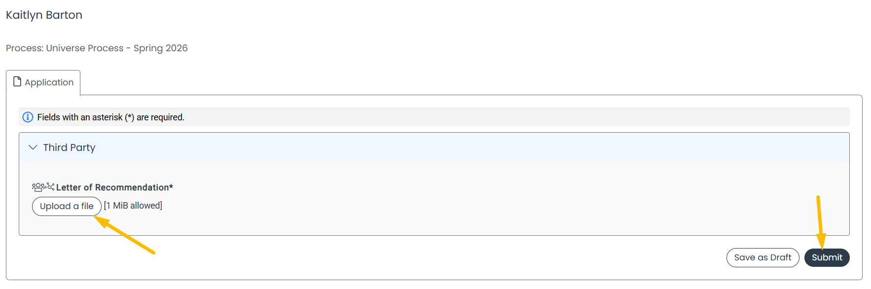 Submit button
