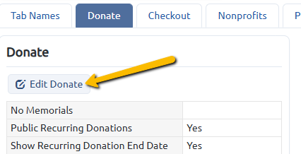 edit donate button