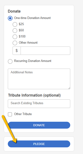 pledge button