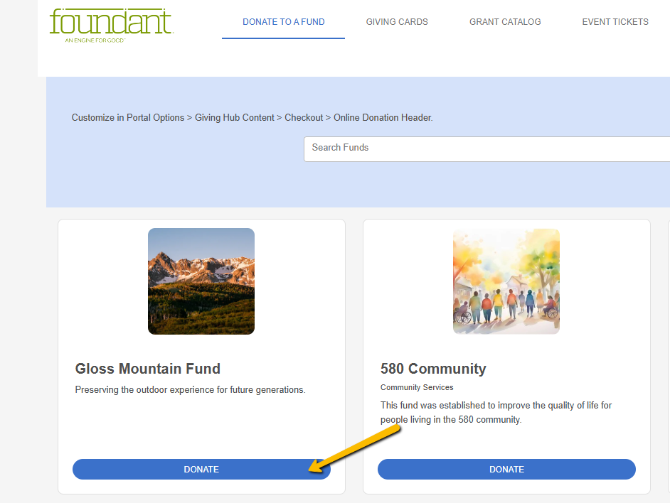 donate button