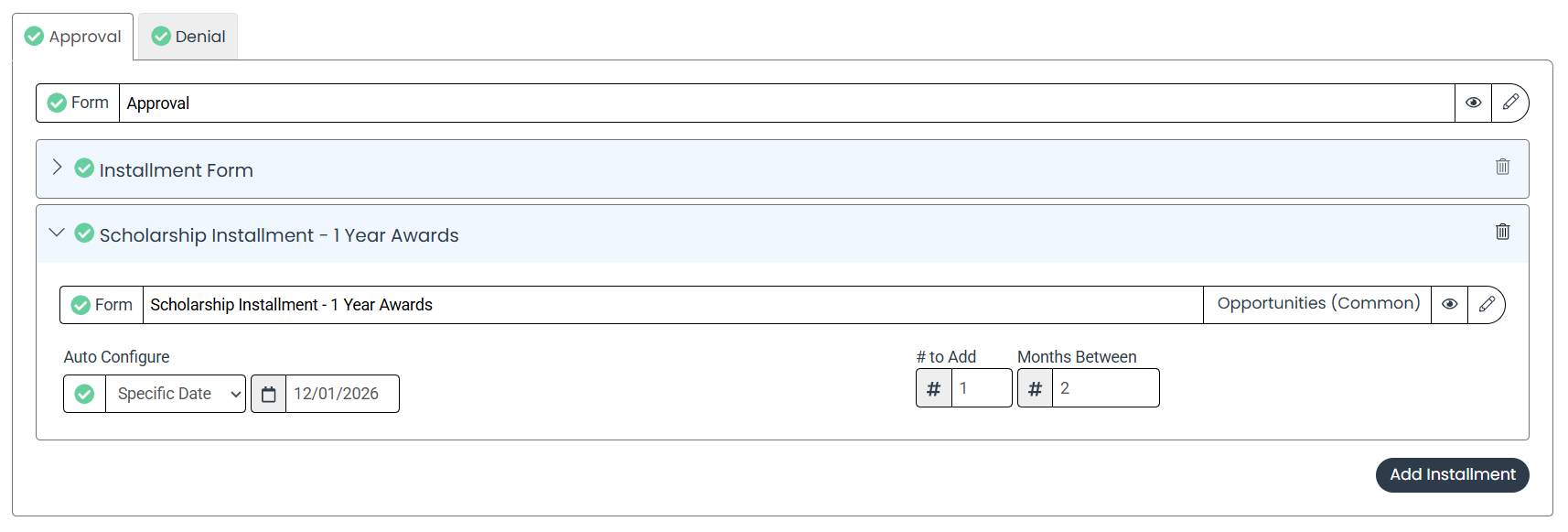 specific date option