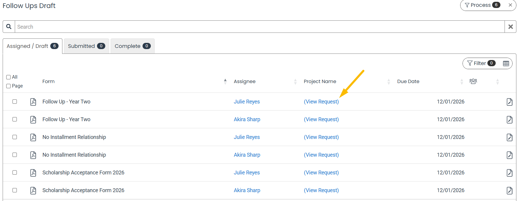 project name