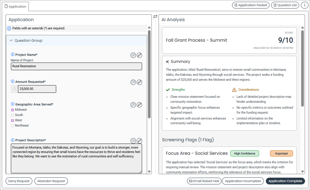 Application Analysis