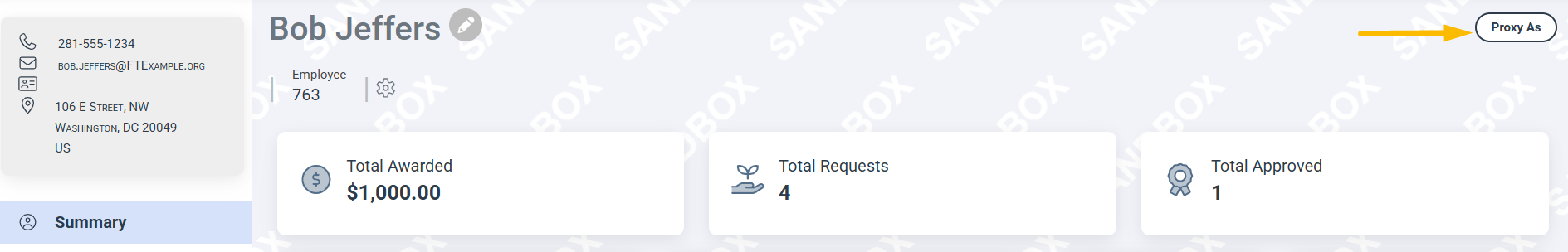 proxy as button
