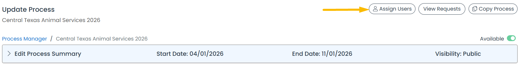 assign users button