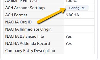 configure button