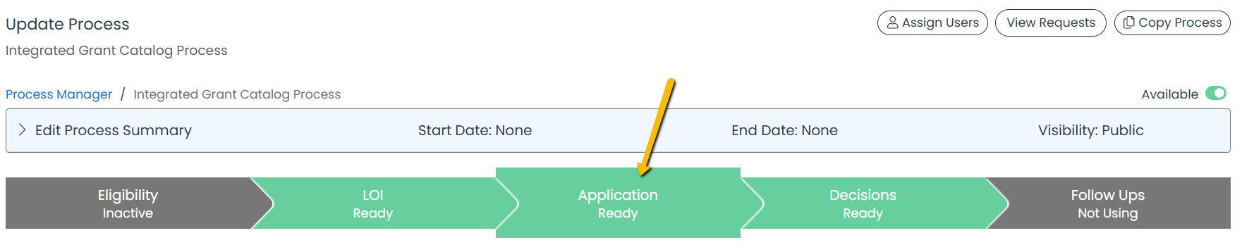 Application stage