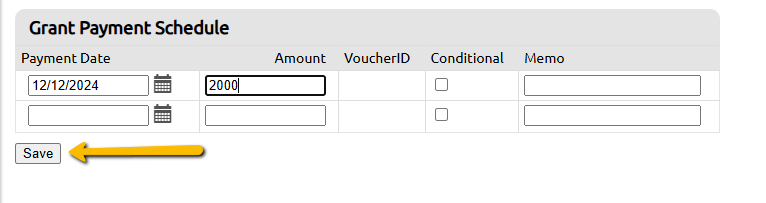 payment date and amount
