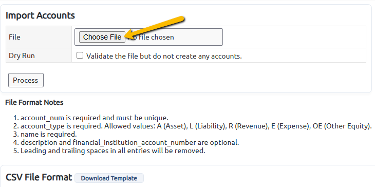 choose file button