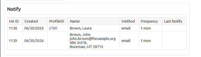 add notify profile and non-profile