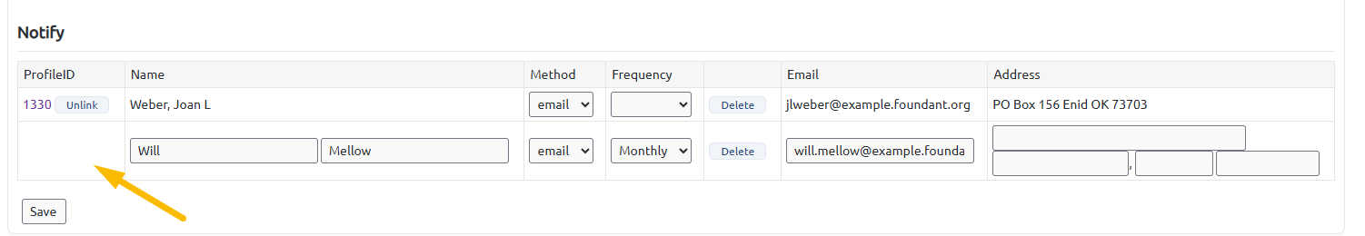 nonprofile no profile id