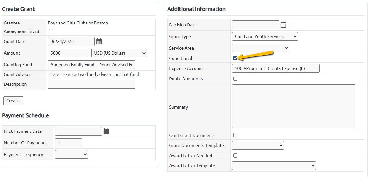 conditional box