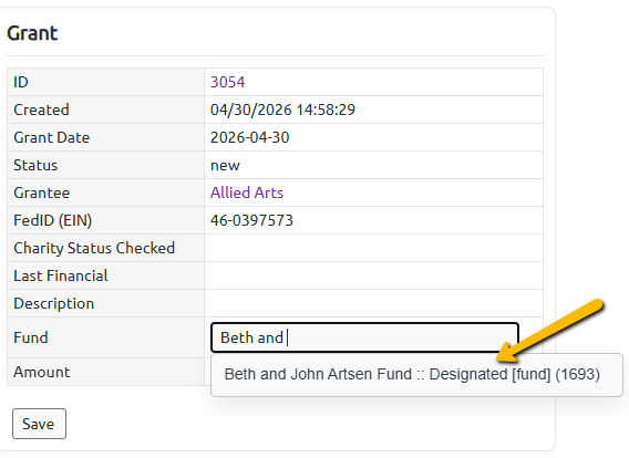 fund name