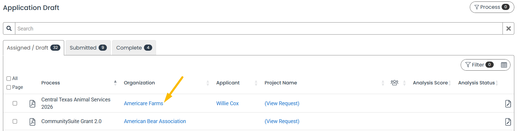 organization name