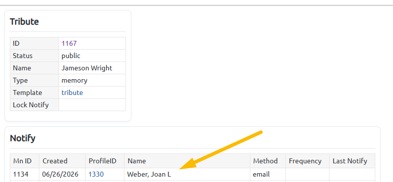 one notify contact added